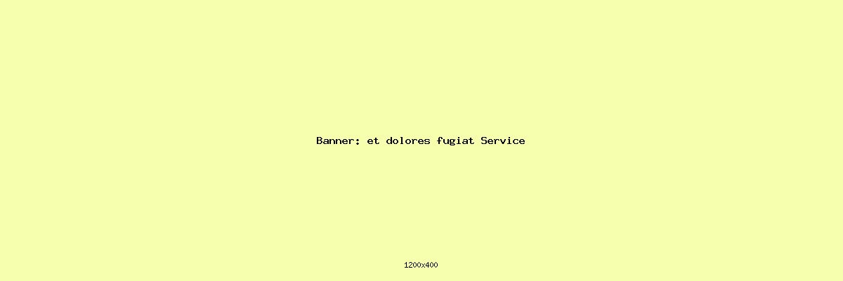 et dolores fugiat Service